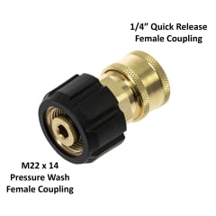 1/4” High Pressure Quick Release Coupling to M22x14 Adapter